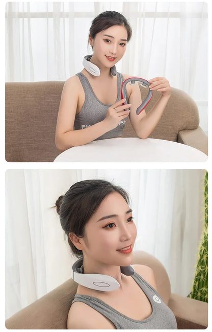 Neck Massager Pulse Neck Protector Shoulder Wireless Smart Heating for Neck and Shoulder Pain Relief Tool Machine